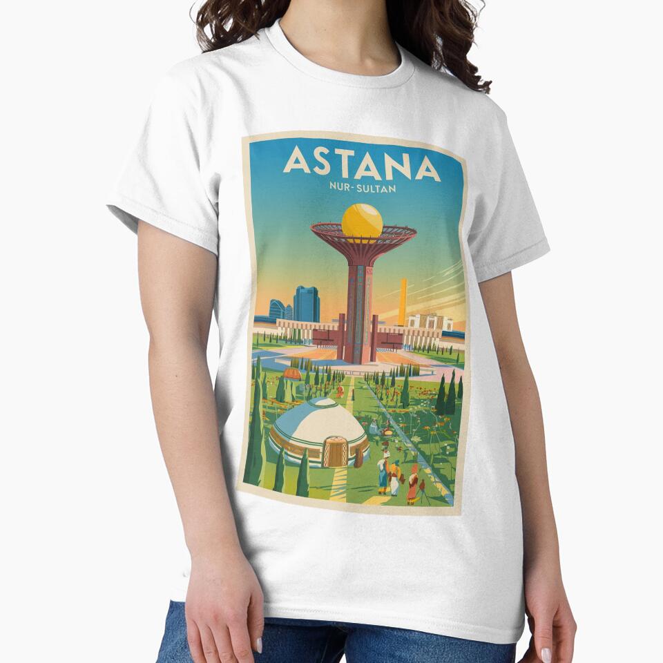 Astana Vintage Travel Poster by TravelerRat