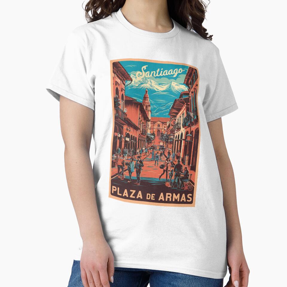 Santiago Vintage Travel Poster by TravelerRat