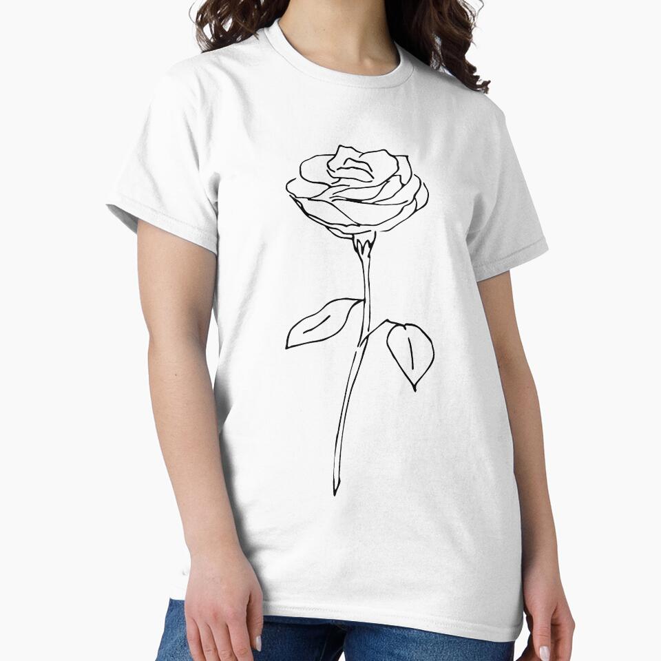 Rose Sketch Black and White by crazyclementine