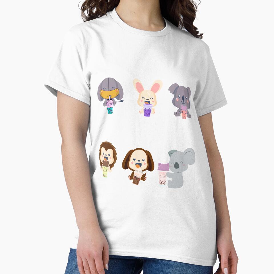 Kawaii Animal Boba Tea cute elephant rabbit koala monkey lion by 0umStore
