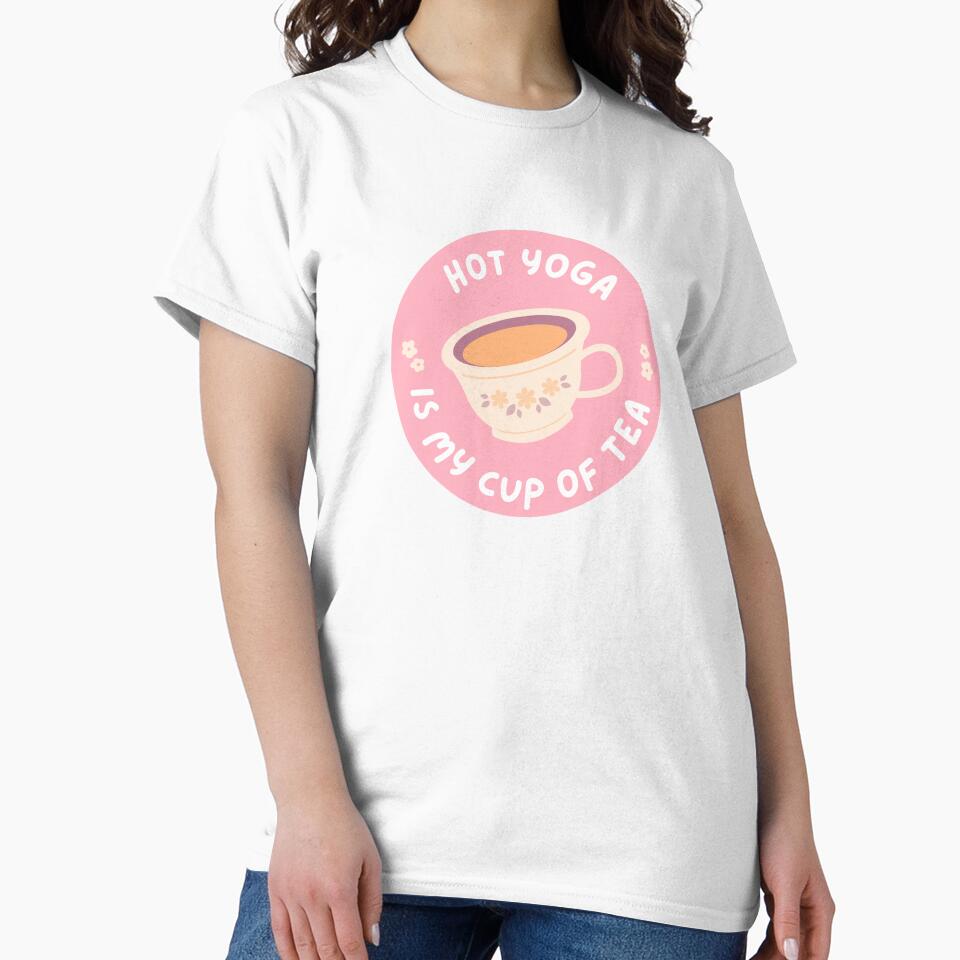 hot yoga is my cup of tea funny gift quote by phoebescribble