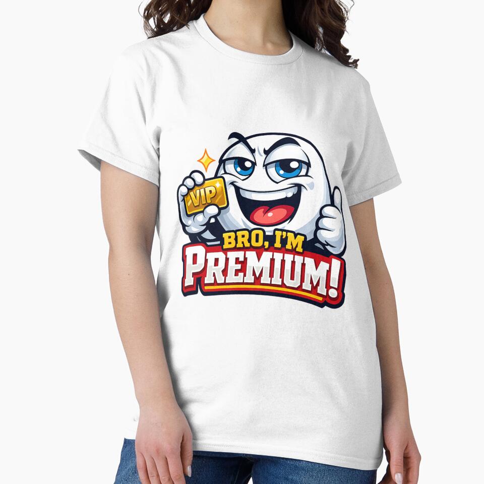 Bro, I’m Premium T-Shirt – Funny VIP Gold Card Graphic Tee | Cool Meme Cartoon Shirt for Men & Women by 92160057