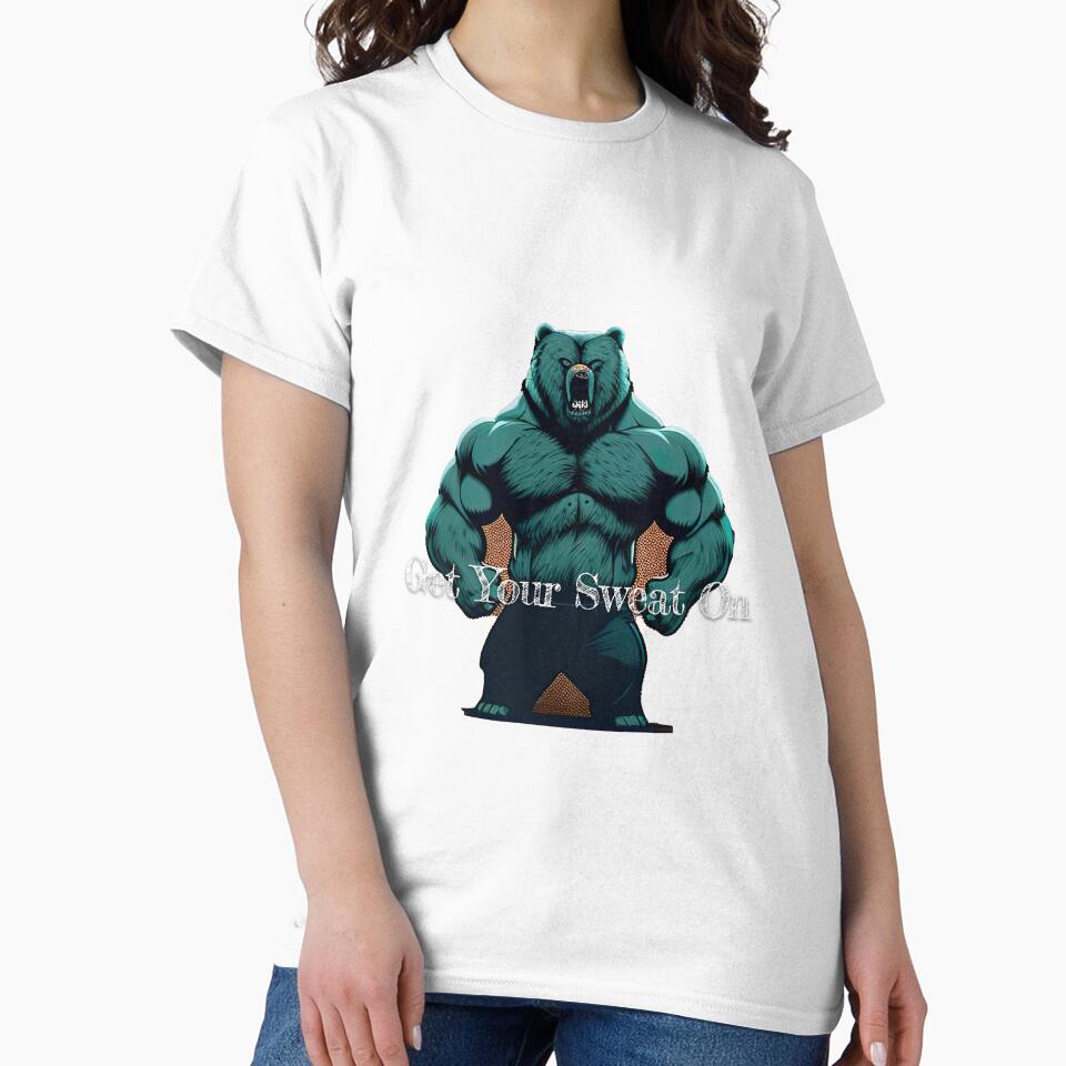 Get Your Sweat On Bodybuilding Fitness Gym Workout Exercise Merch Print  Design by tengamerx