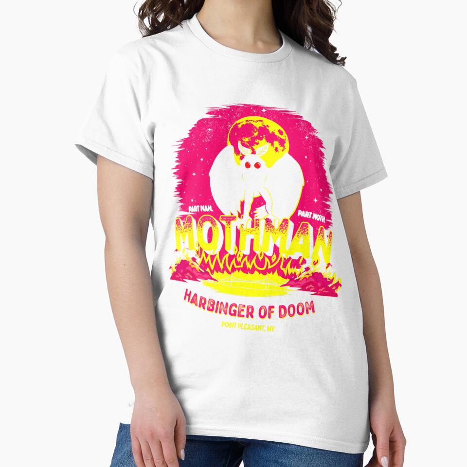 Mothman - Harbinger of Doom! Funny Cute Cryptid Creature Short Sleeve by baabmmanry52