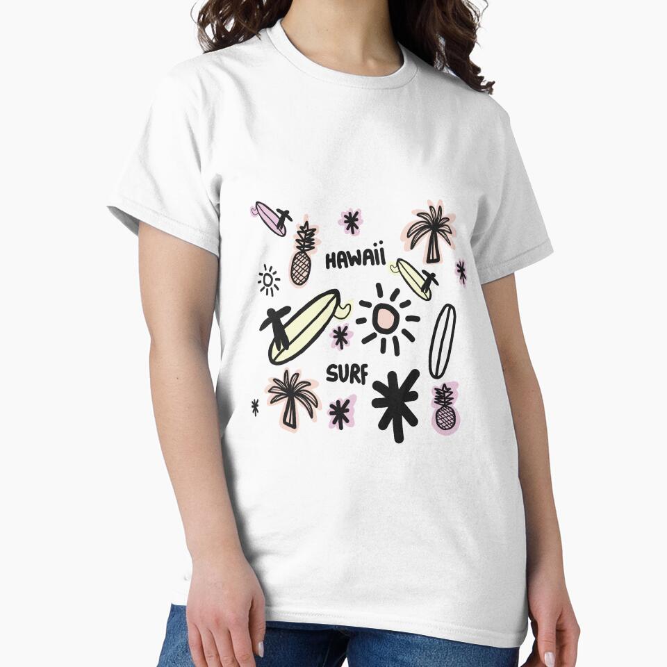 HAWAii surfing surf colors minimalist pattern by Tropical Blood