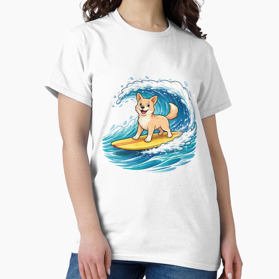 Dog on surfboard Surfing Wave by SOUFIANE1991