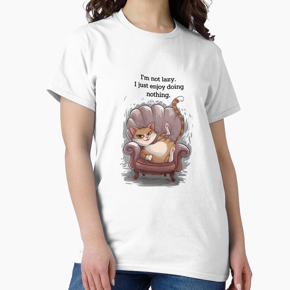 Funny Cat NOT Lazy Couch Dad Owner Pawsitively Lover Canine Long Sleeve T-Shirt by SubStudio97