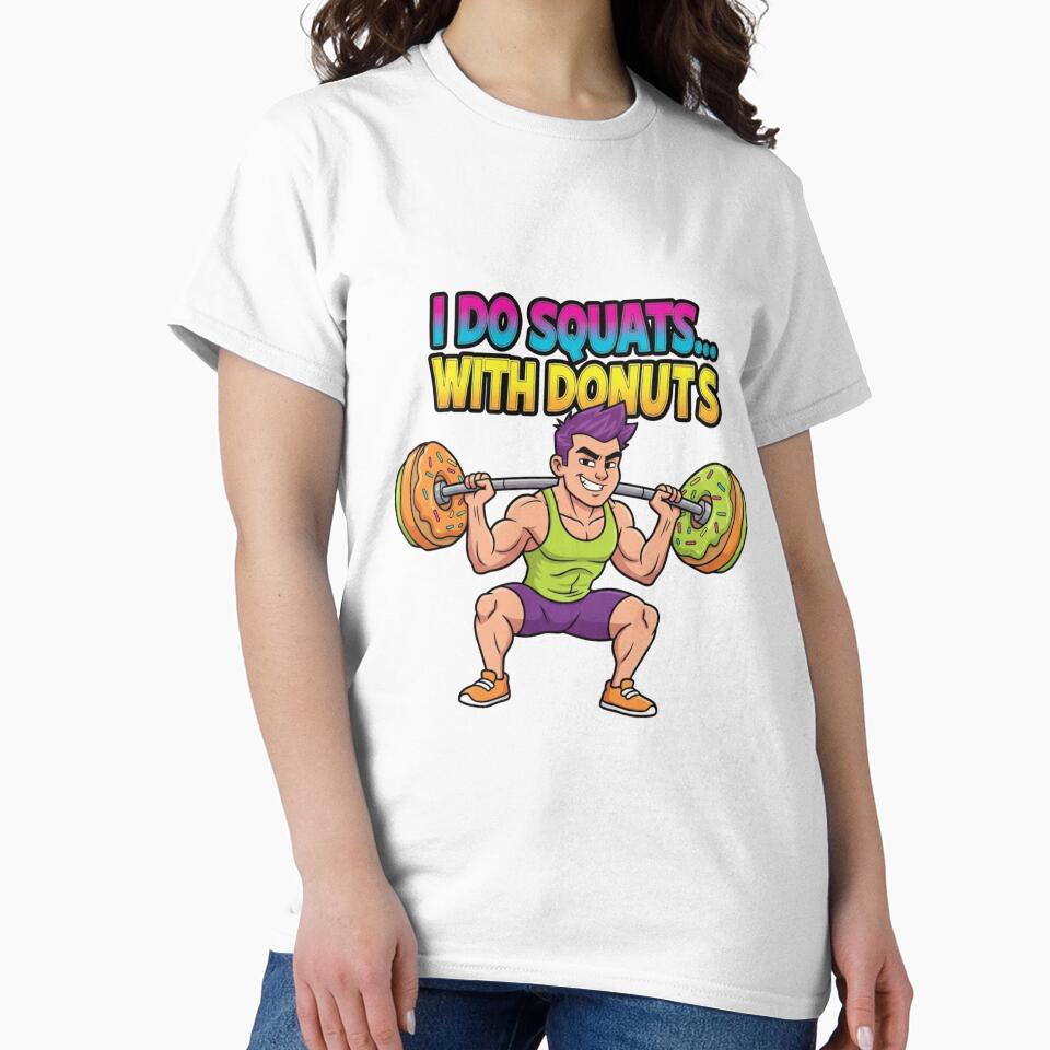 I Do Squats with Donuts | Funny Gym gift | Fitness Humor Workout by wellie-chic