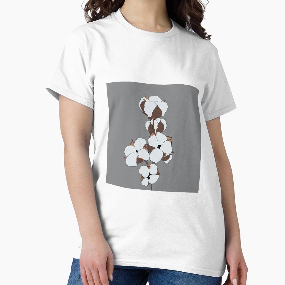 Botanical illustration | Flowering branch cotton by mariline-design