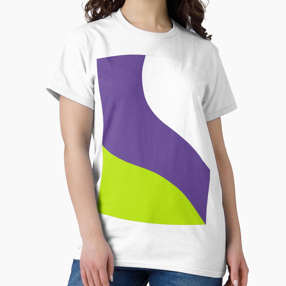 Simple Waves in Lime Green and Purple by LAEC-Shop