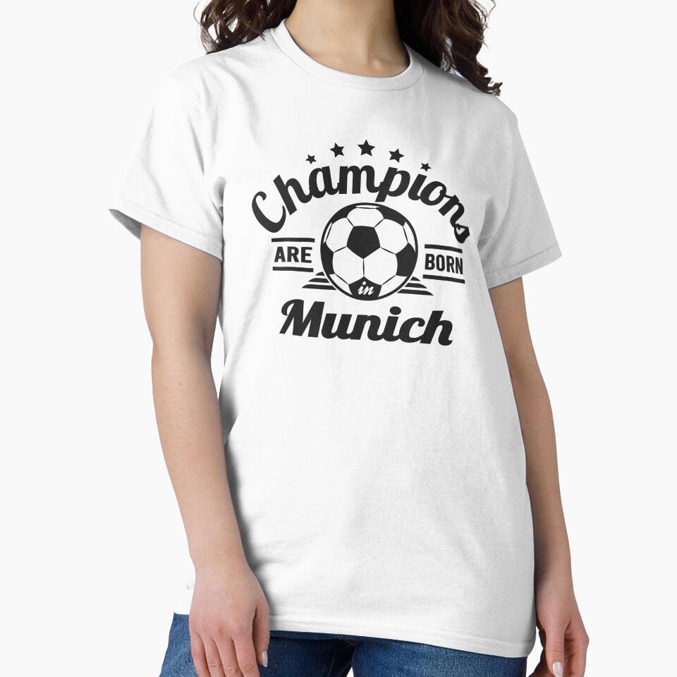 Champions Are Born In Munich , football fans vintage gift by lamjar-art