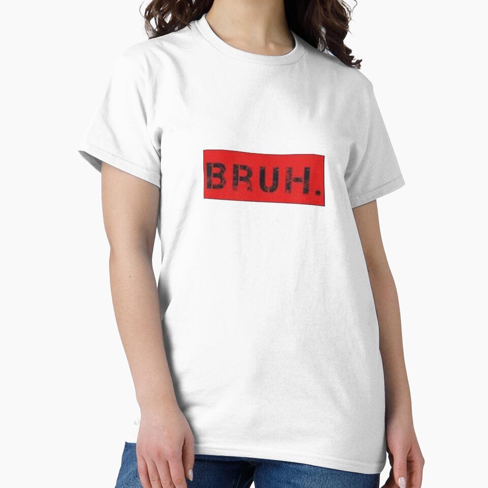 Bruh Meme Funny Saying Brother Greeting Teens Boys Men Short Sleeve by Allaouitige4
