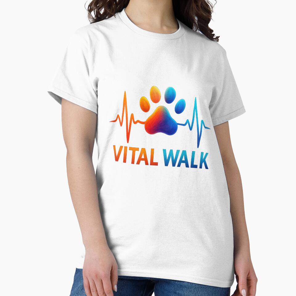 Vital Walk – Minimal Pet Fitness Badge Tee/Hoodie by TONSNAP