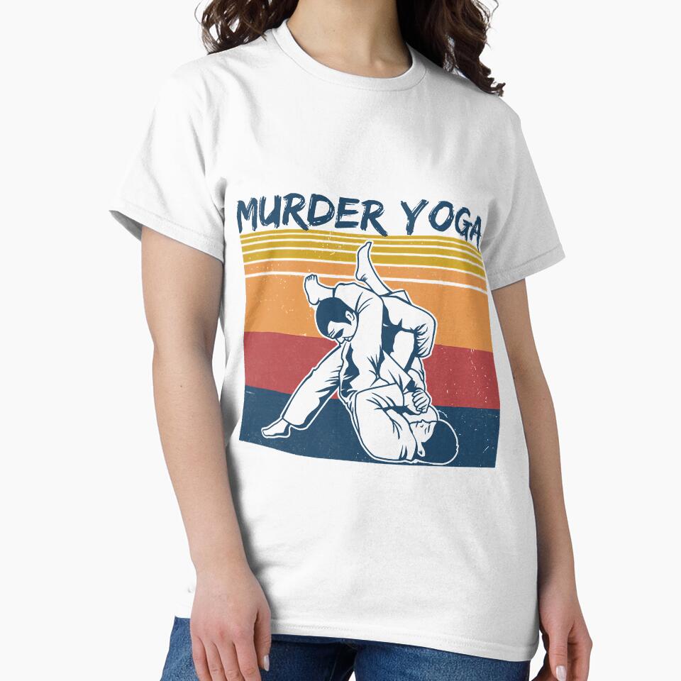 Brazilian Jiu Jitsu Funny Murder Yoga Vintage by SeanDoke
