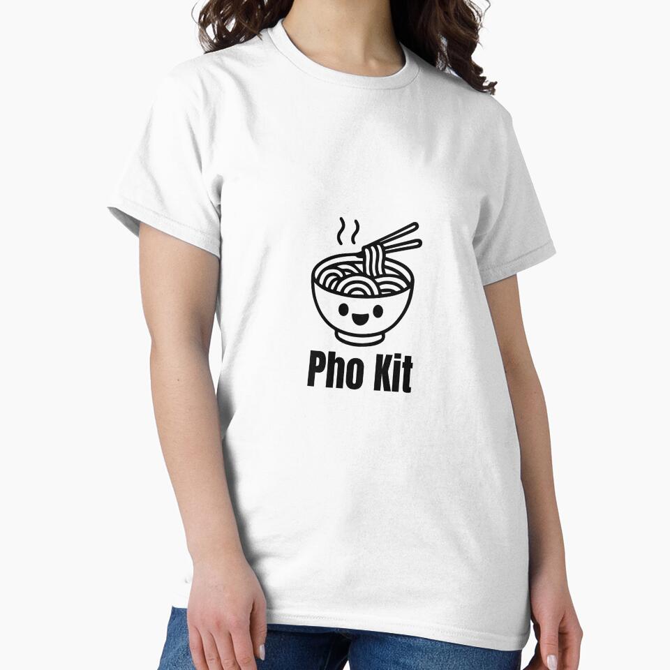 Black Cute Pho Noodle Bowl Kawaii Vietnamese Soup Design by luckyhue
