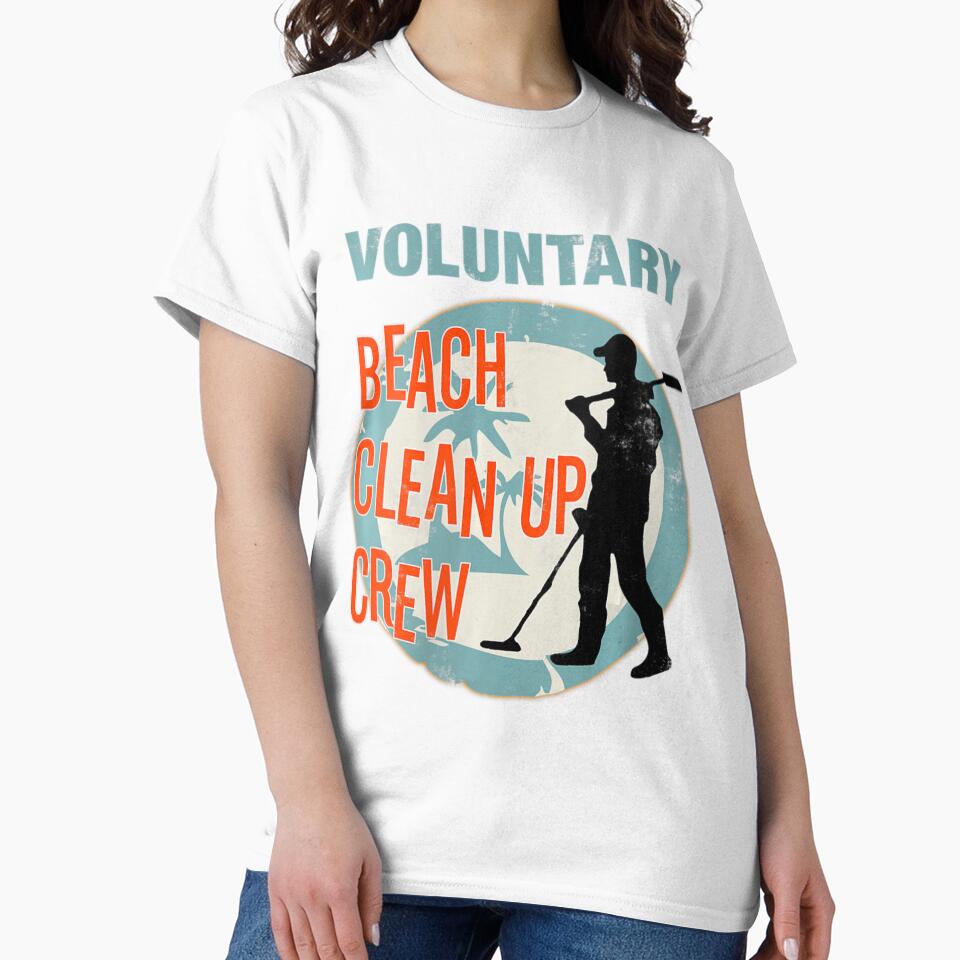 Womens Beach Clean Up Crew Metal Detecting Treasure Hunt Accessory V-Neck by MonterMo
