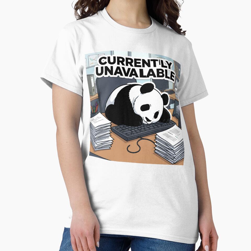 Panda Burnout – Corporate Exhaustion Meme Sticker by SoftAuraStudi0