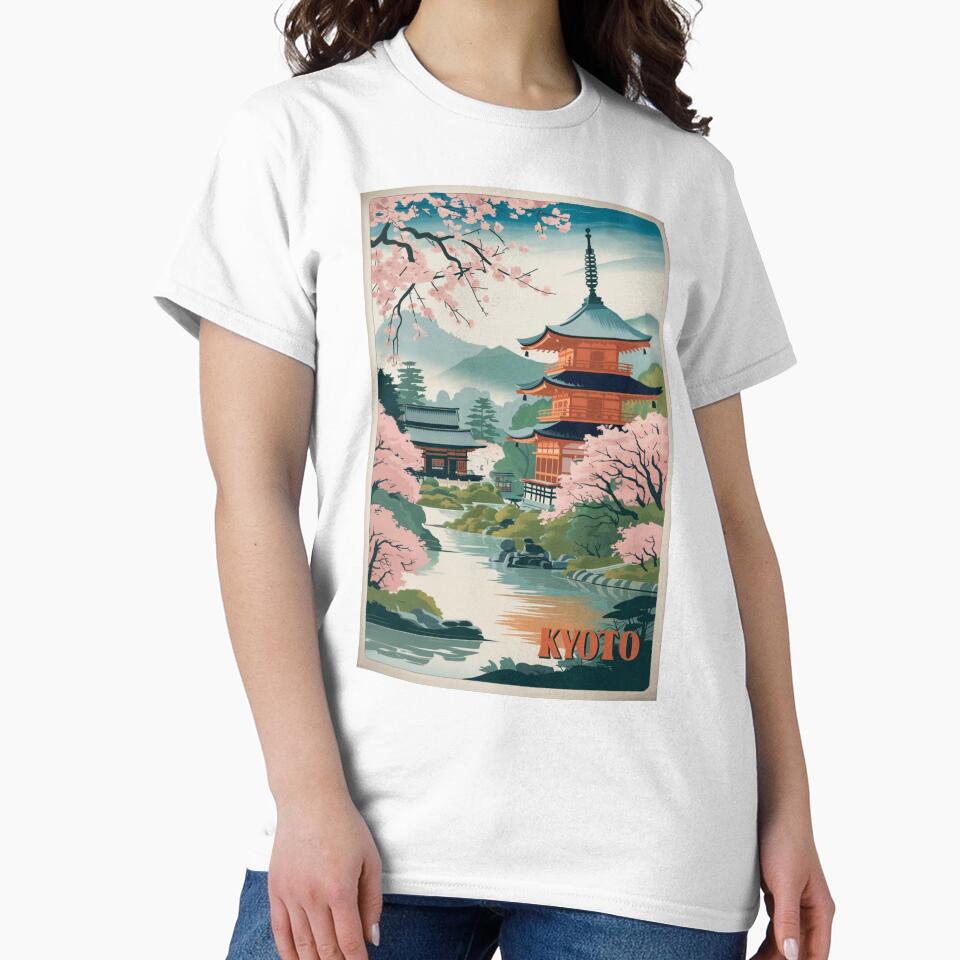 Kyoto Vintage Travel Poster by TravelerRat