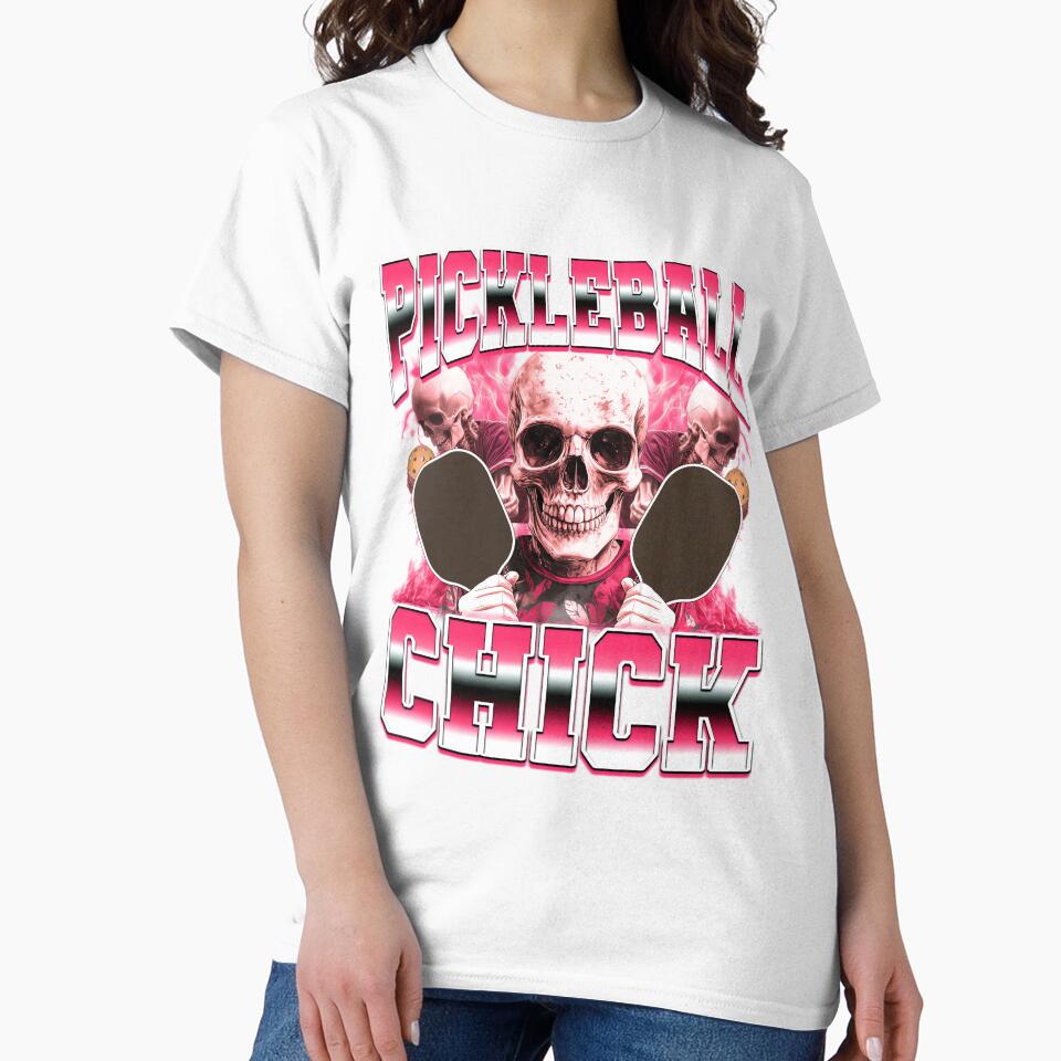 Pickleball Chick Pickleball Player 90s Bootleg Style by PaulTSchafer