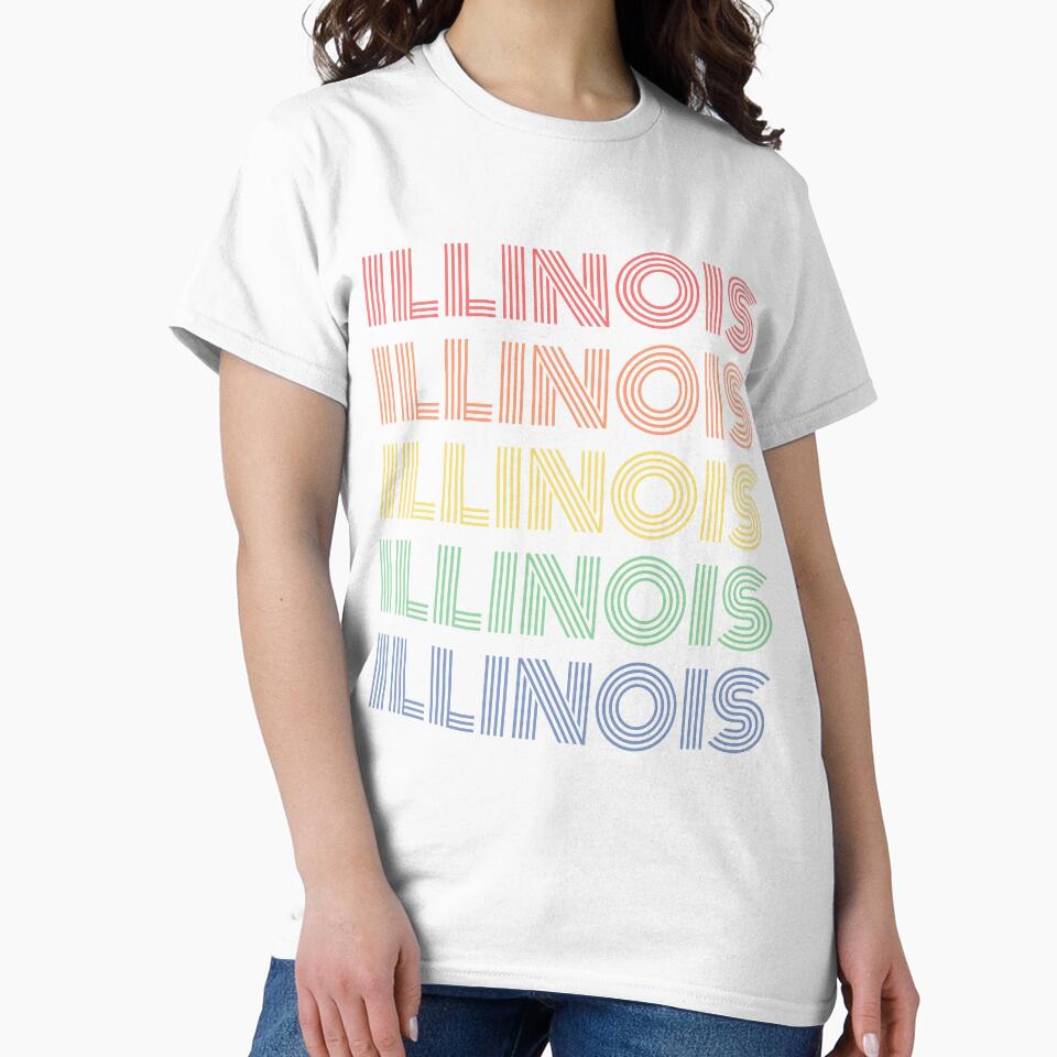 Illinois Retro Vintage Classic Fan Gift by LadySaltwater