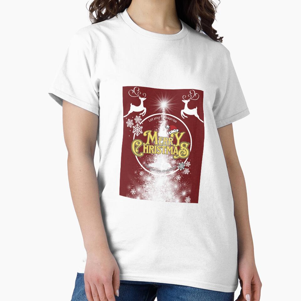 Christmas T-shirts,Christmas Clothes Dark Red by ysogoodsshop