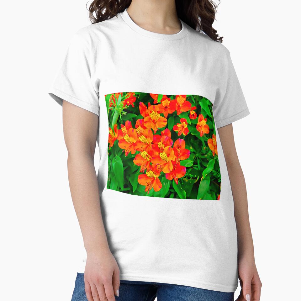 Vibrant Orange flowers summer pattern by santoshputhran