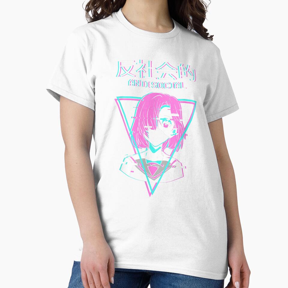 Antisocial Vaporwave Anime Girl Japanese Indie Alt Aesthetic by BrianLangley2