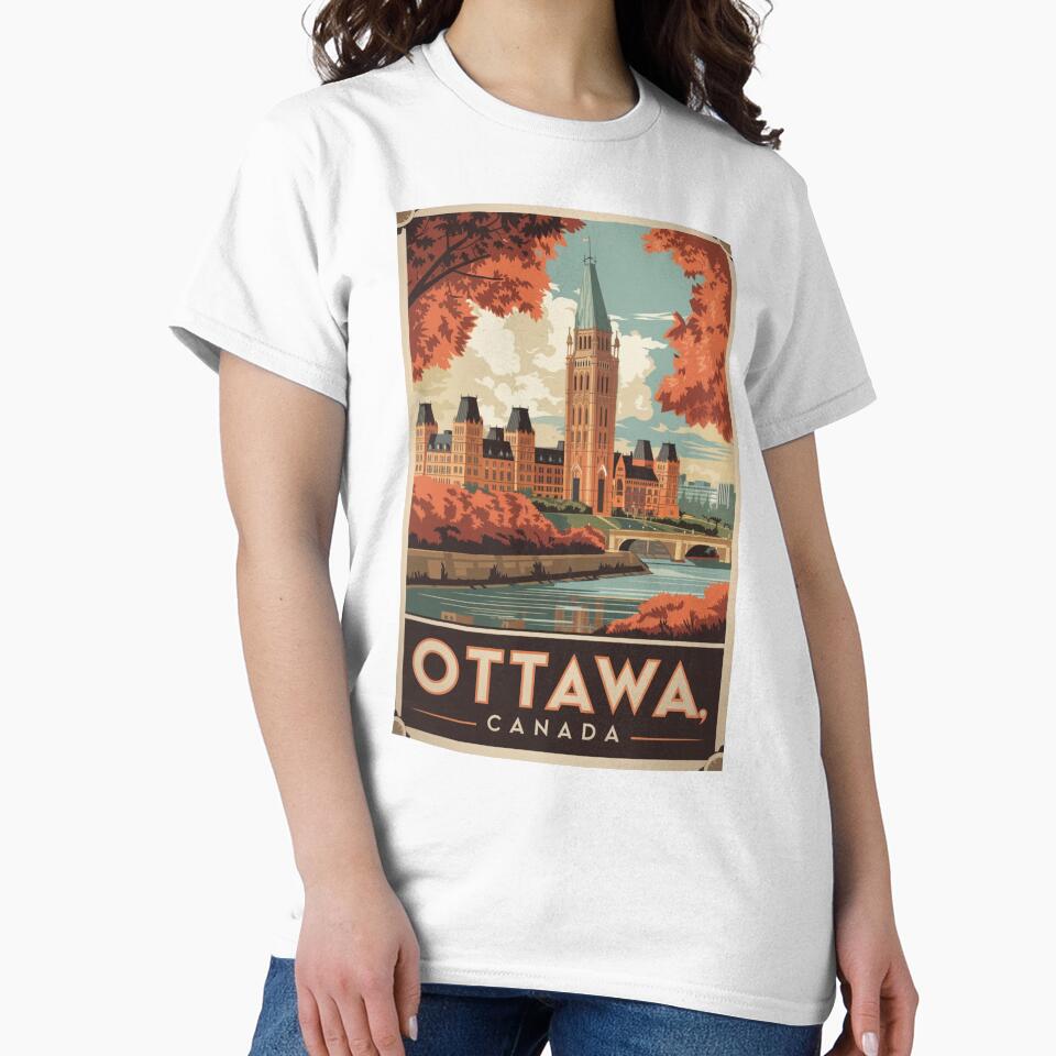 Ottawa Vintage Travel Poster by TravelerRat