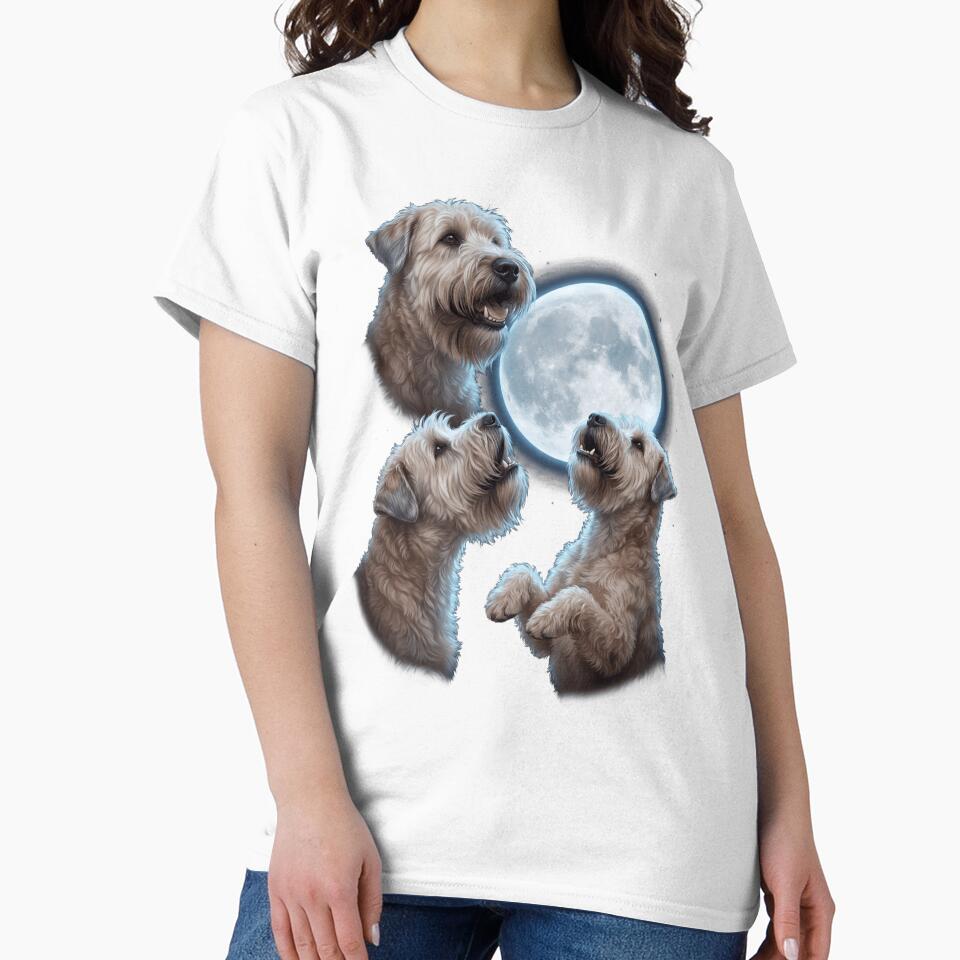 Soft Coated Wheaten Terrier Howling Moon Art Dog Owner by TerryConnells
