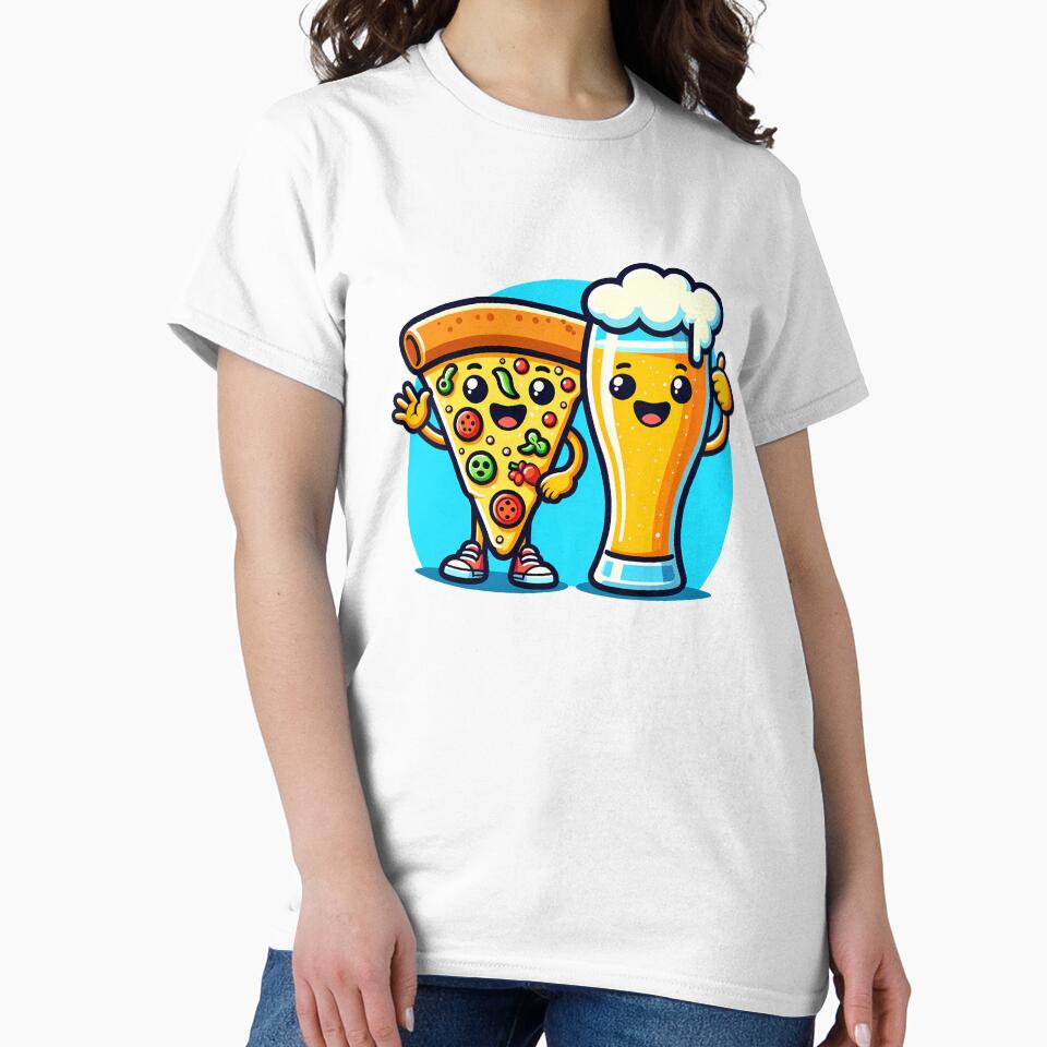 Funny Pizza Beer Lover by Logiamerch