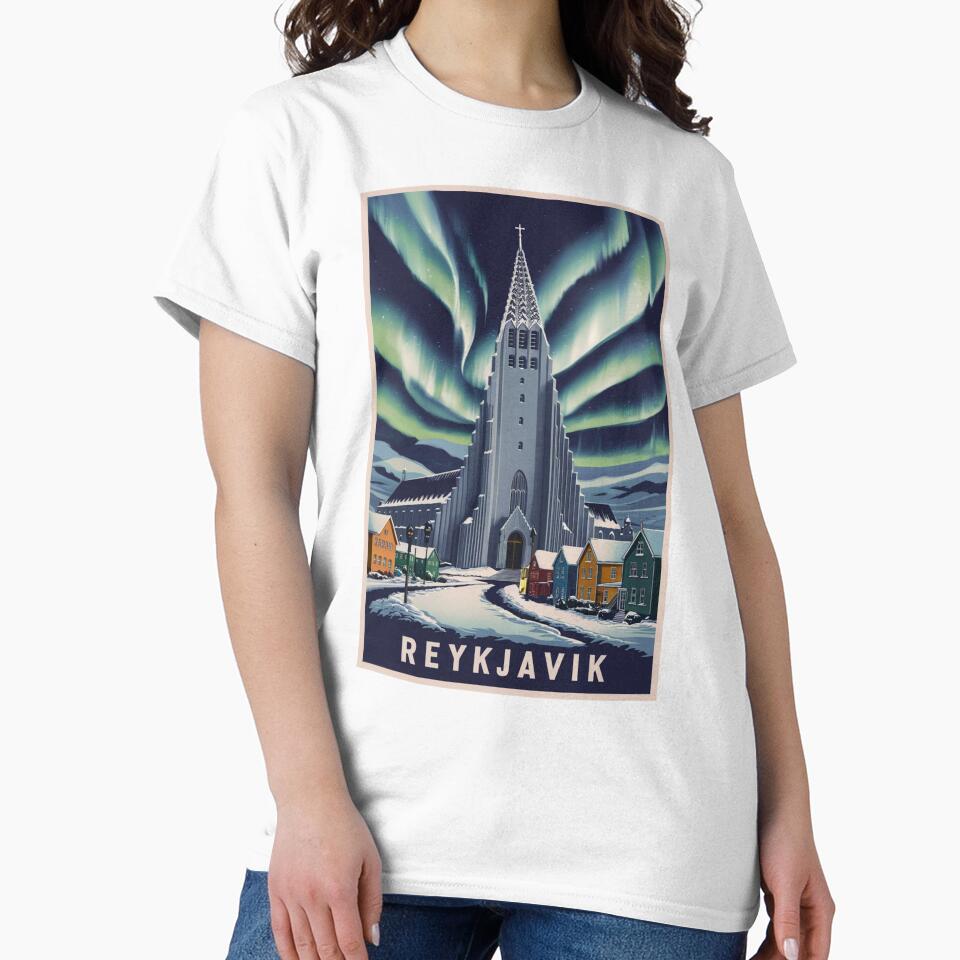 Reykjavik Vintage Travel Poster by TravelerRat