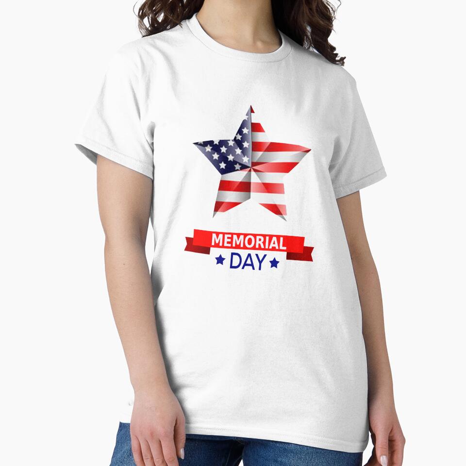 Memorial Day Slim Fit T-Shirts Happy Memorial by kamelhabib