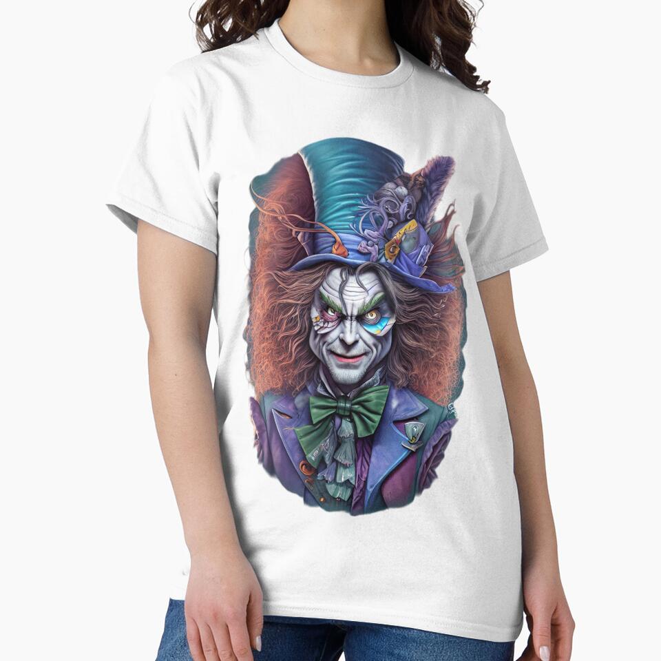 Mad Hatter T shirt, T shirt, Dark Art T shirt by LLdreams