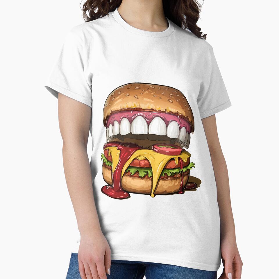 Savage Burger Funny Meme Junk Food Humor by MAGDY CANVAS
