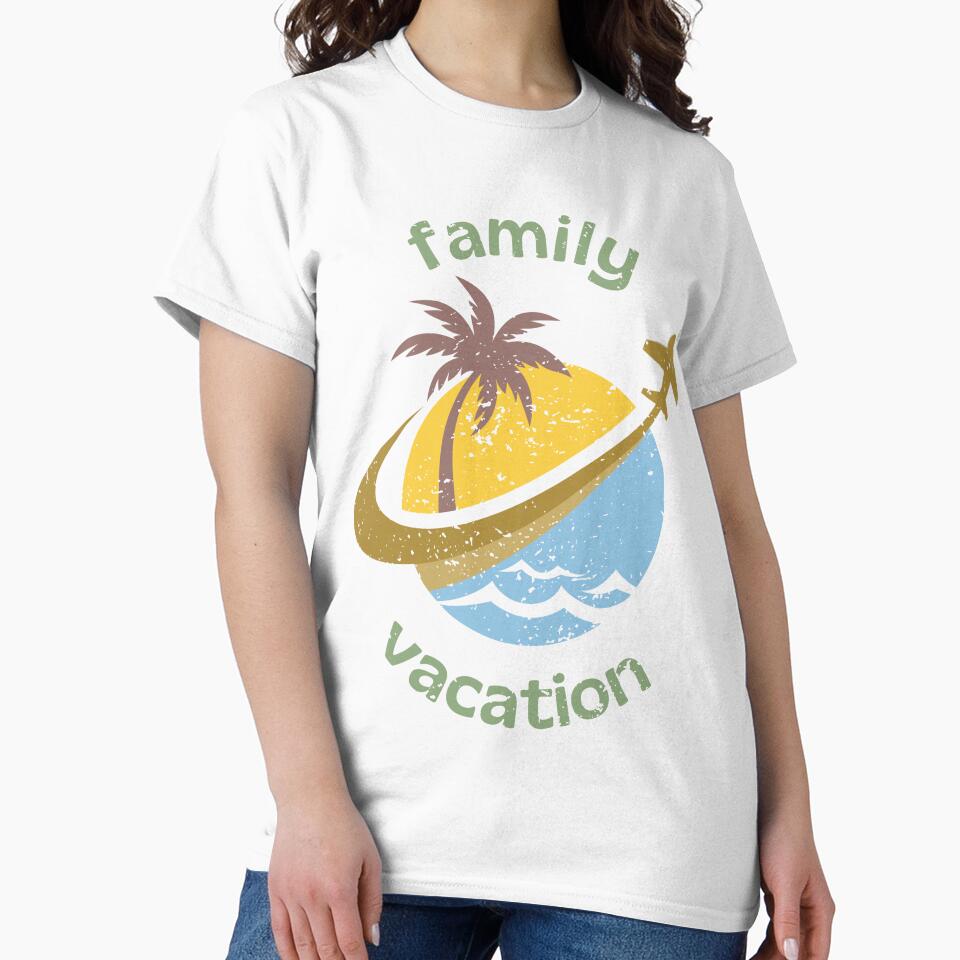 Family vacation travel trip distressed vintage tshirt and apparel design by EmpiredesignCA