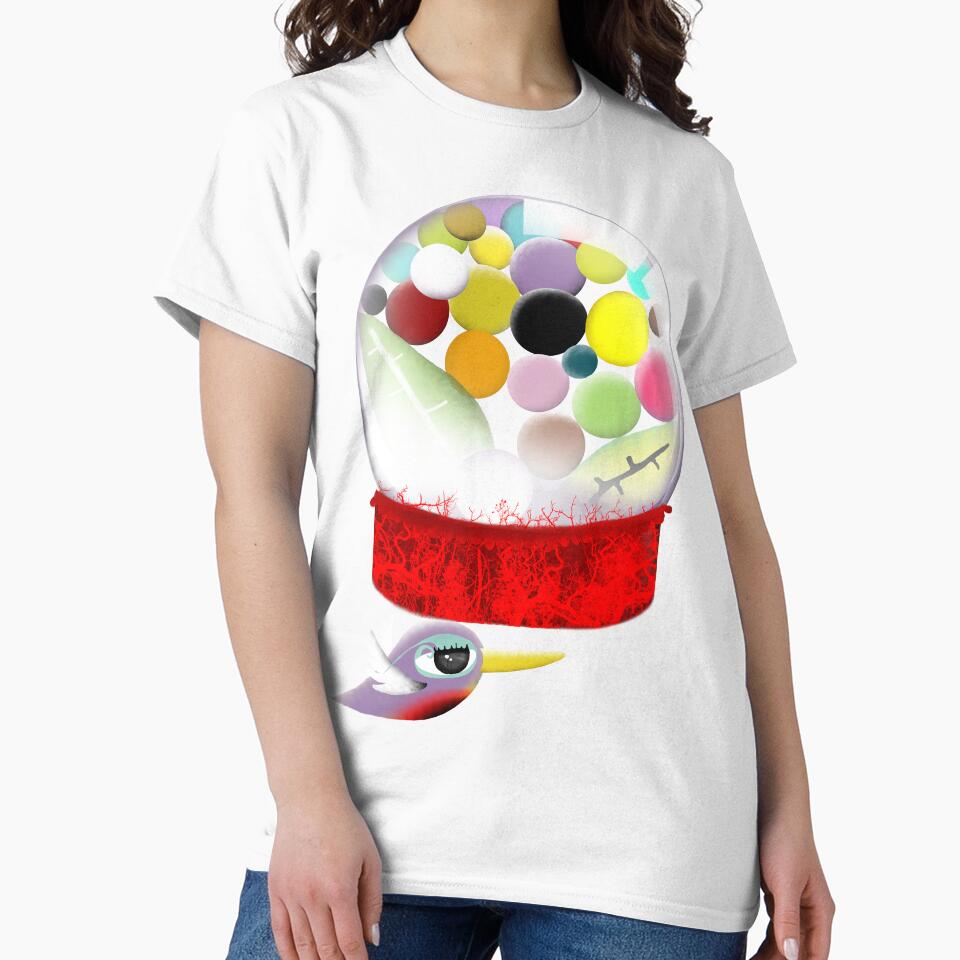 Too sweet candy bubble gum bird old style by rupydetequila