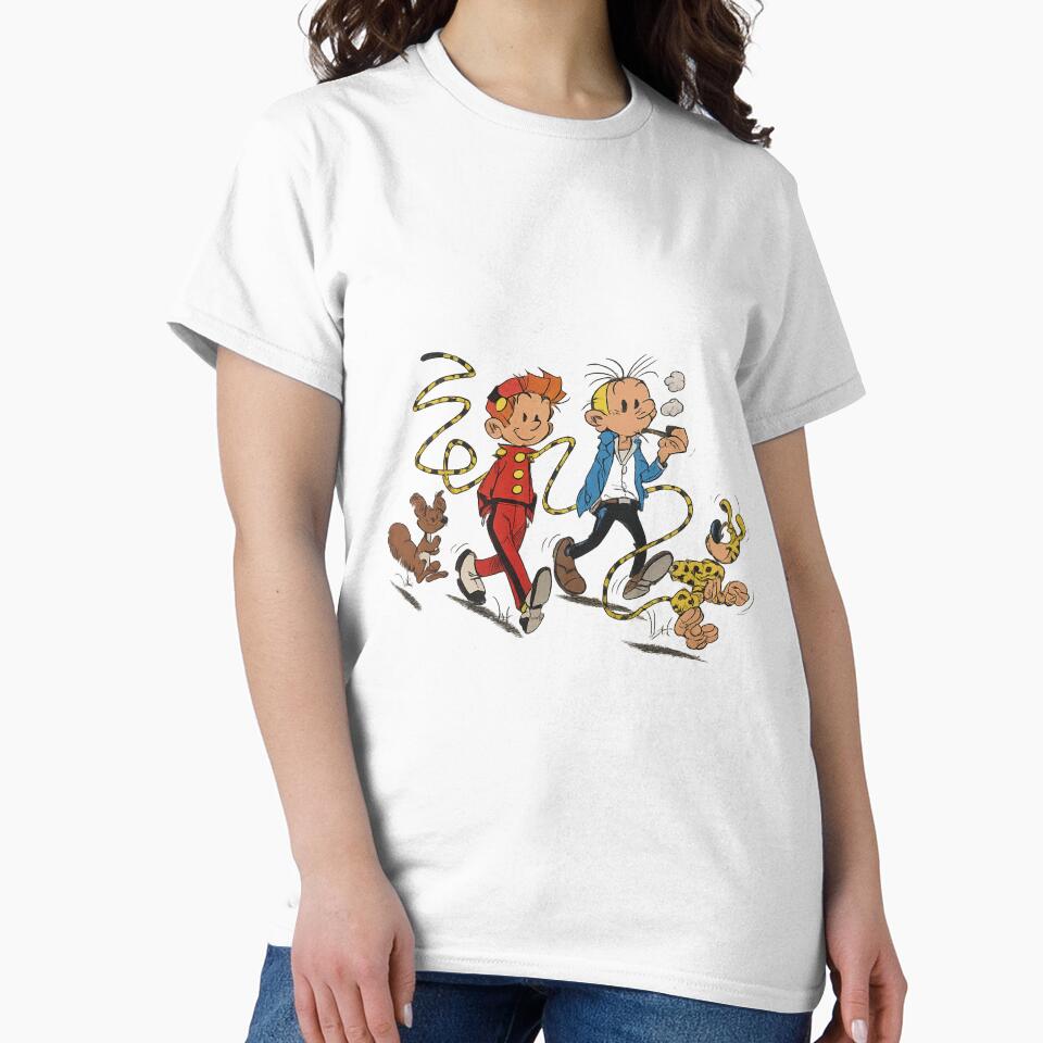 Spirou and Fantasio with the Marsupilami – Vintage Comic Book Illustration by MarsupilamiFans