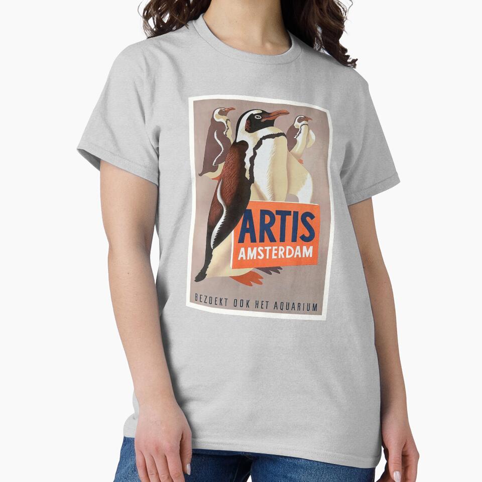 1947 Artis Zoo Amsterdam Penguins Poster by retrographics