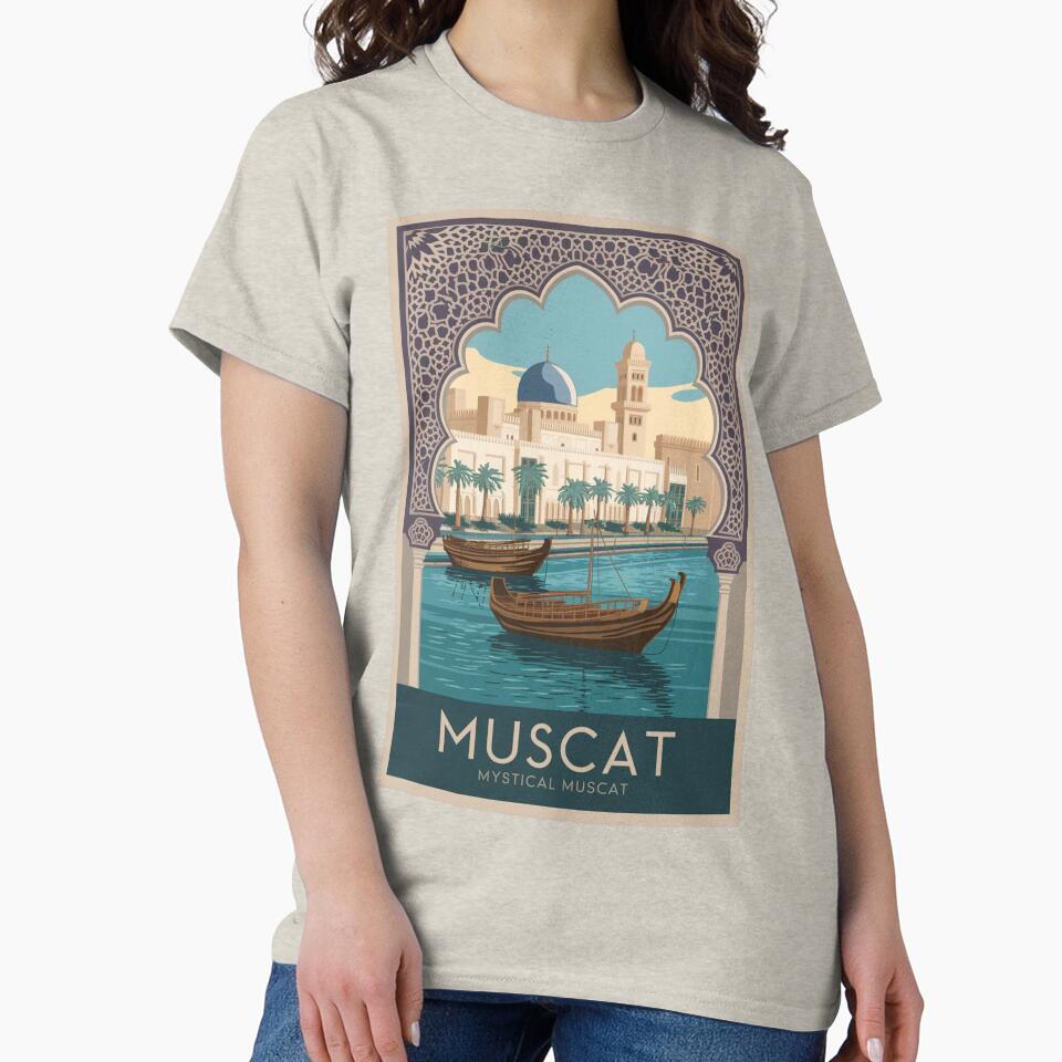 Muscat Vintage Travel Poster by TravelerRat