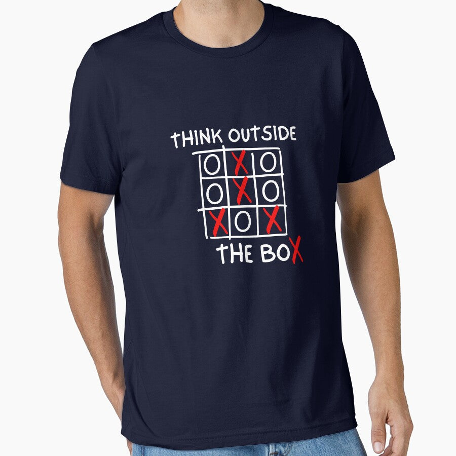 Think Outside the Box Tick Tac Toe (Light on Dark) by 0ffTh3Cuff