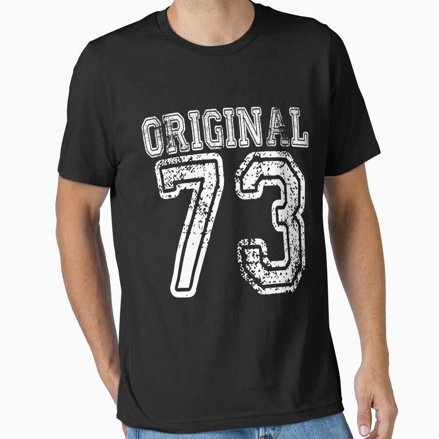 Original 73 2073 1973 T-shirt Birthday Gift Age Year Old Boy Girl Cute Funny Man Woman Jersey Style by arcadetoystore