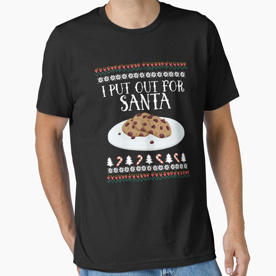 I Put Out For Santa Christmas Long Sleeve T Shirt by BuckelsLoring