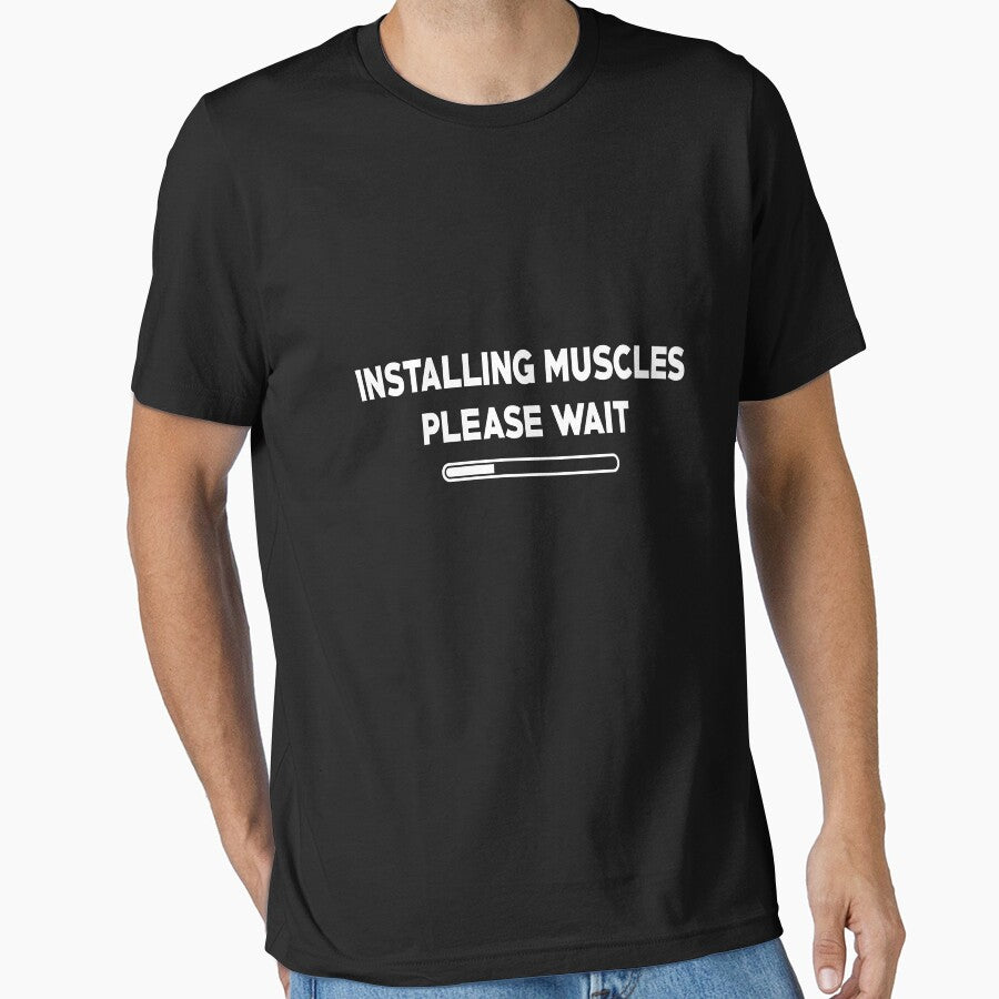 Installing muscles... Please Wait Slim Fit T-Shirt by sfyn-na