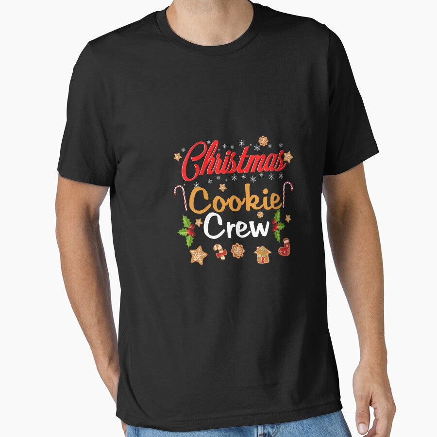 Womens Christmas Baking Team Cookie Crew Bakers Gift V-Neck T-Shirt by BehmeJenell