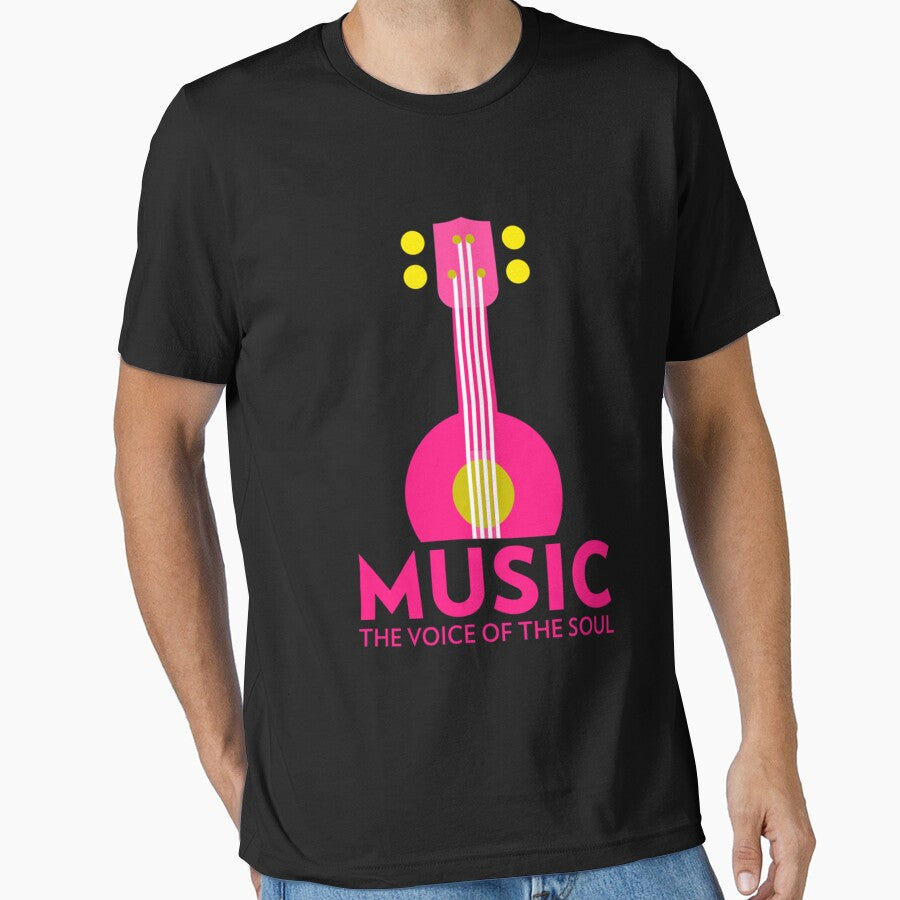 Musical Guitar Printed T-Shirt Premium Scoop T-Shirt by patsypo1