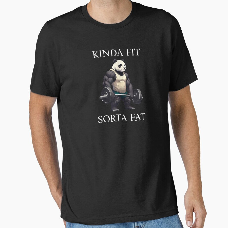 Kinda Fit Sorta Fat Gym Panda Weightlifting by raccoon2opossum
