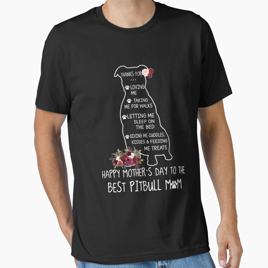 Best Pitbull Mom  Funny Dog Mom Idea For Mothers Day Long Sleeve TShirt116 by etamarapk
