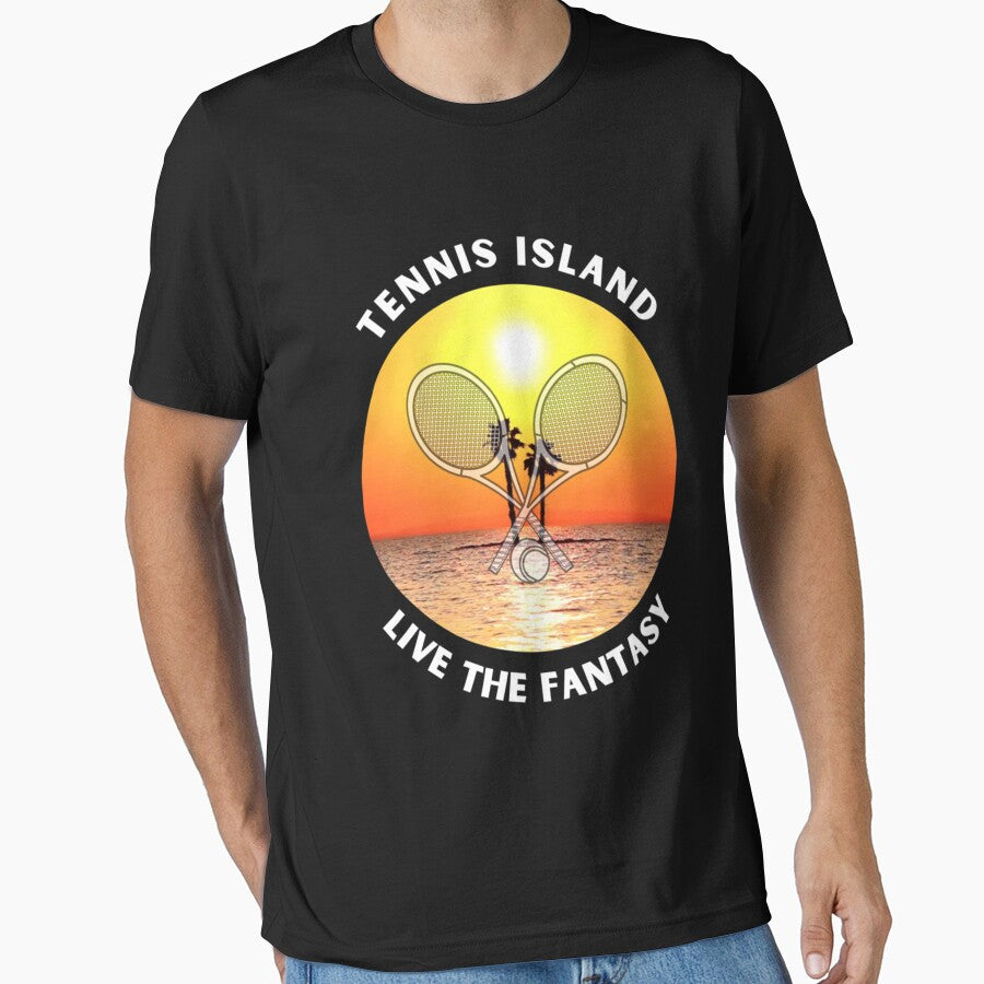 Live The Fantasy Tropical Island Tennis Premium T-Shirt by gloria1os