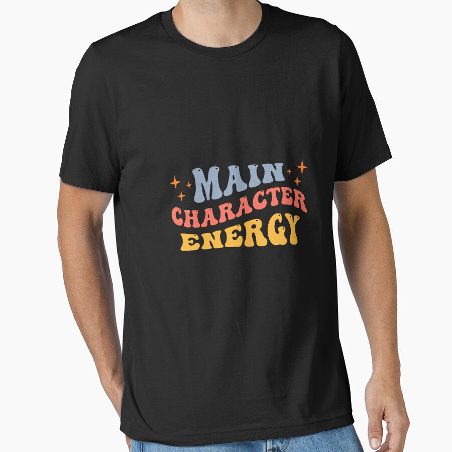 Main Character Energy Minimal Trendy T-Shirt by EcoArtTees