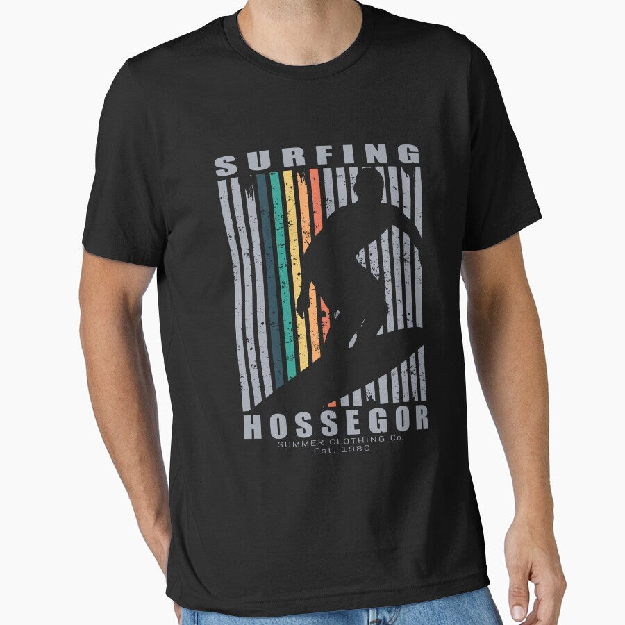 Hossegor Surfing Beach Retro Surfing by JasKei-Designs